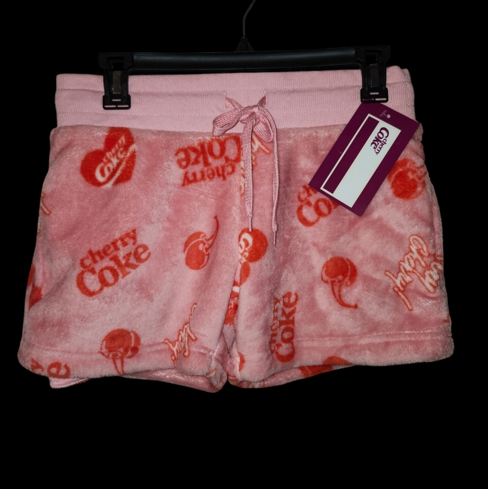 NWT Women’s/Junior’s Cherry Coke Fleece Sleep/Lounge Shorts Sz S